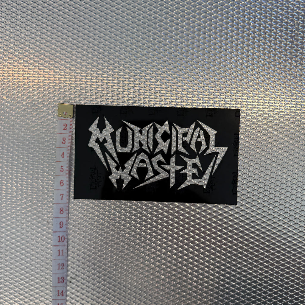 MUNICIPAL WASTE LOGO STENCIL