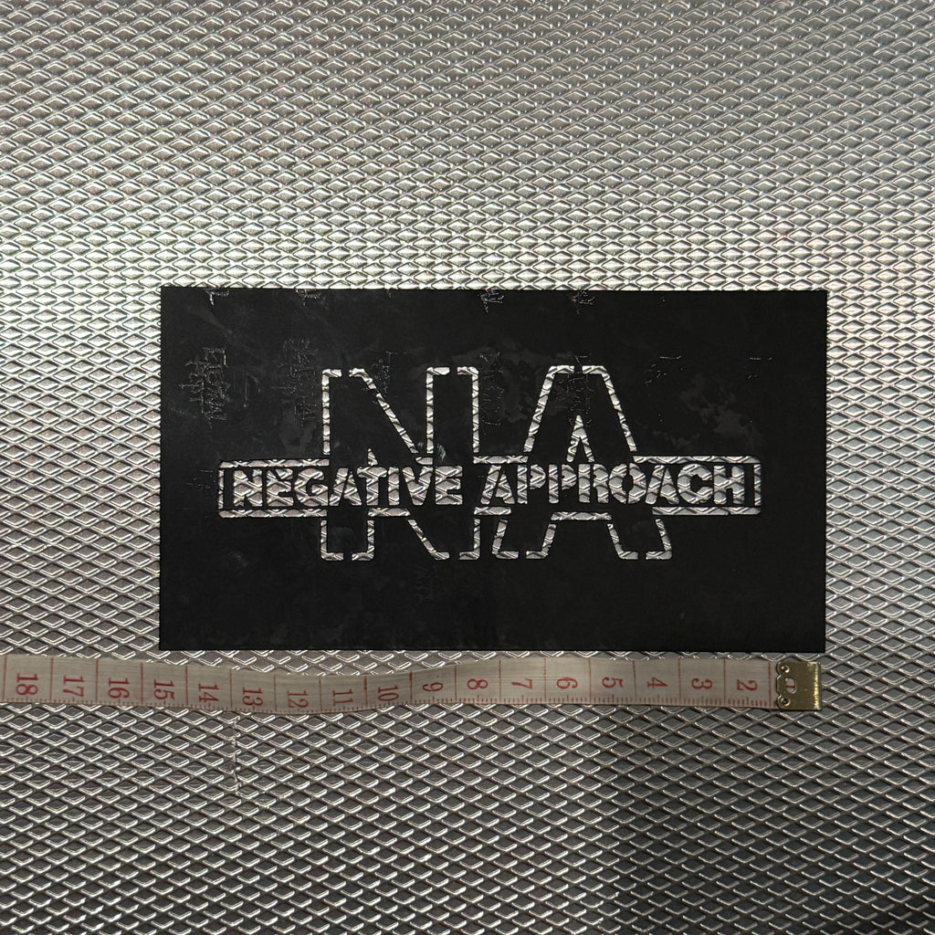 NEGATIVE APPROACH LOGO STENCIL