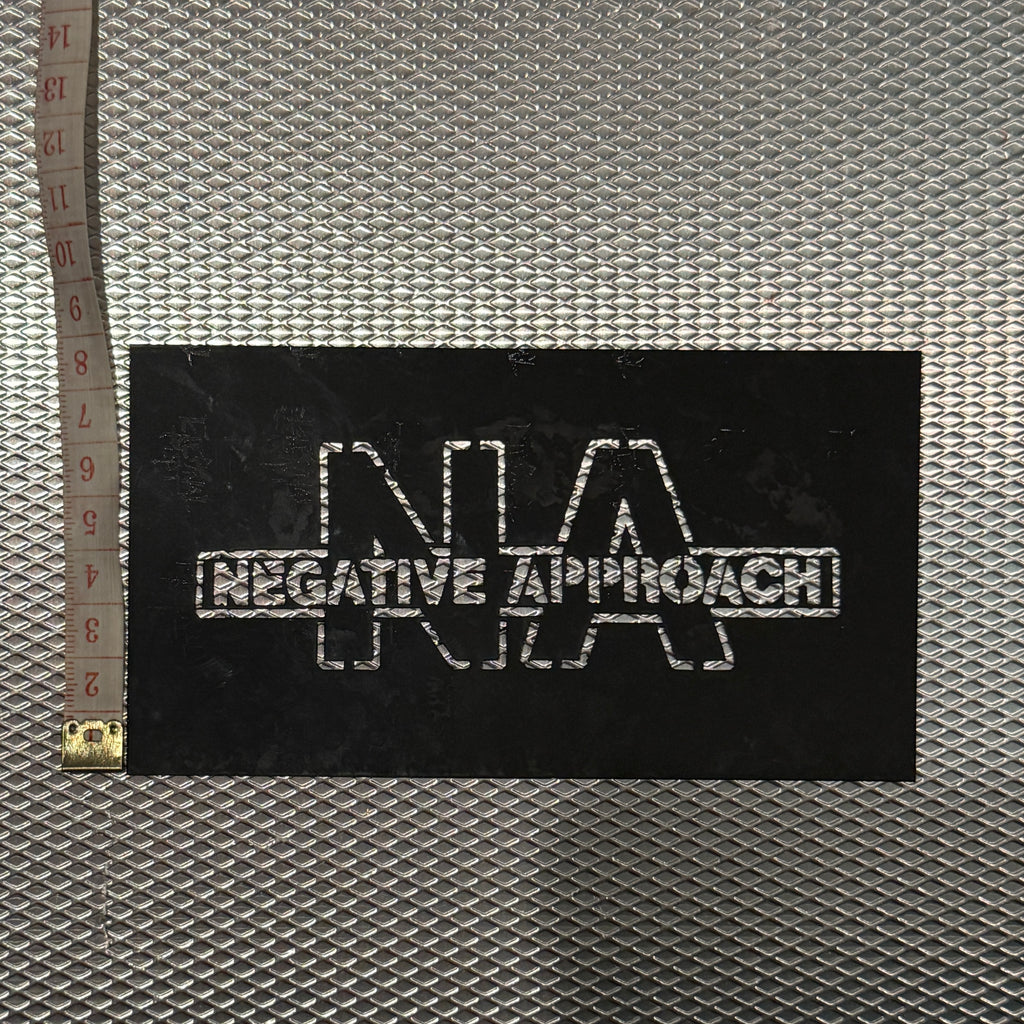 NEGATIVE APPROACH LOGO STENCIL
