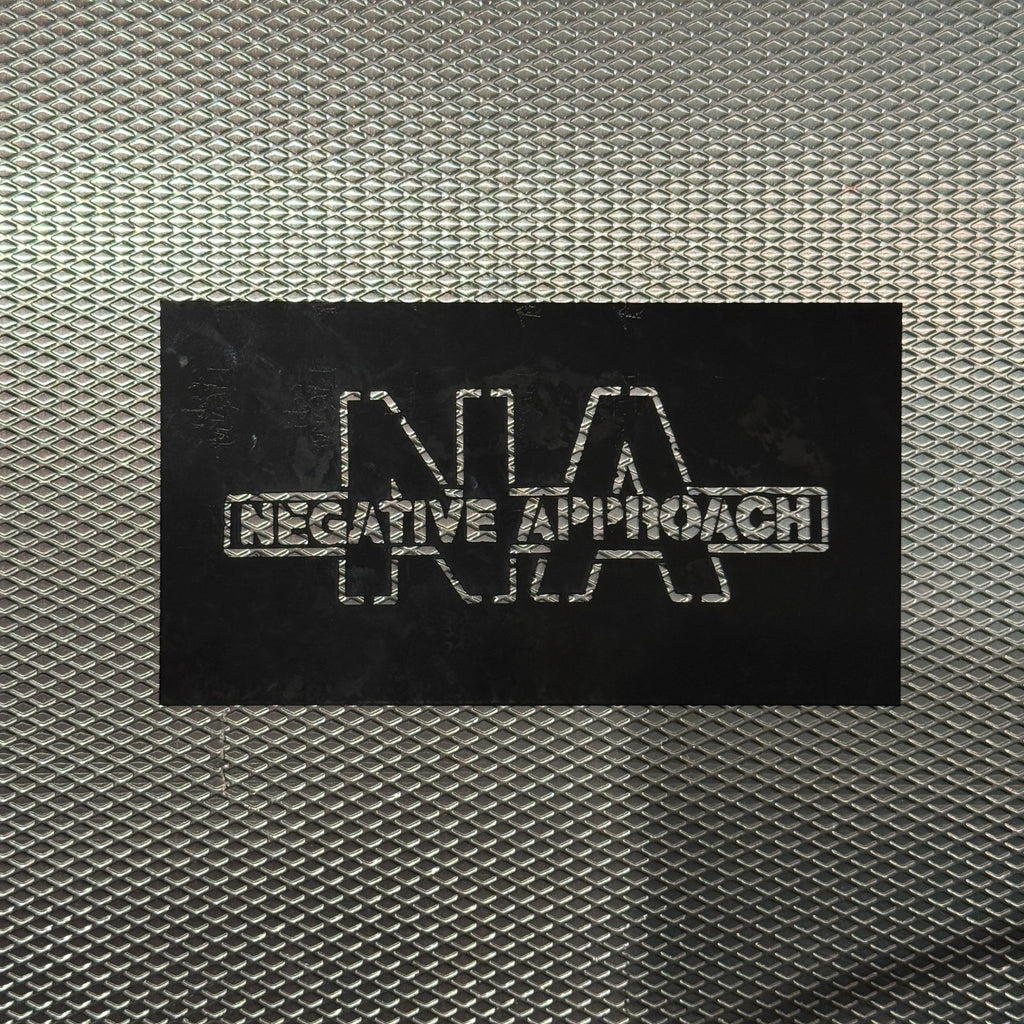 NEGATIVE APPROACH LOGO STENCIL