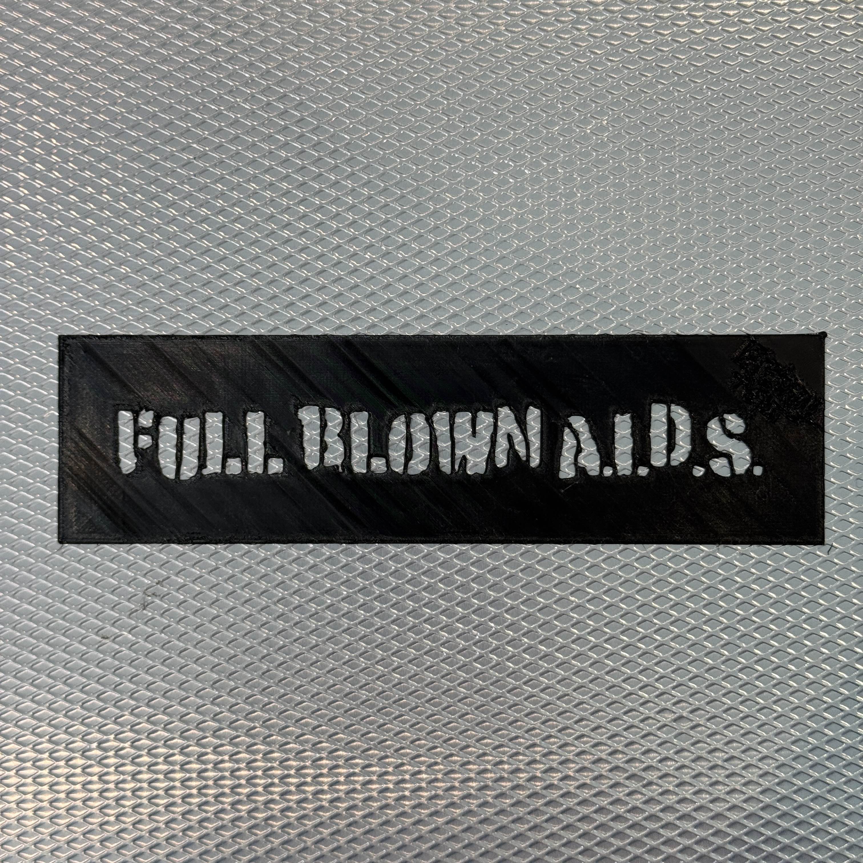 Full Blown AIDS Logo Stencil