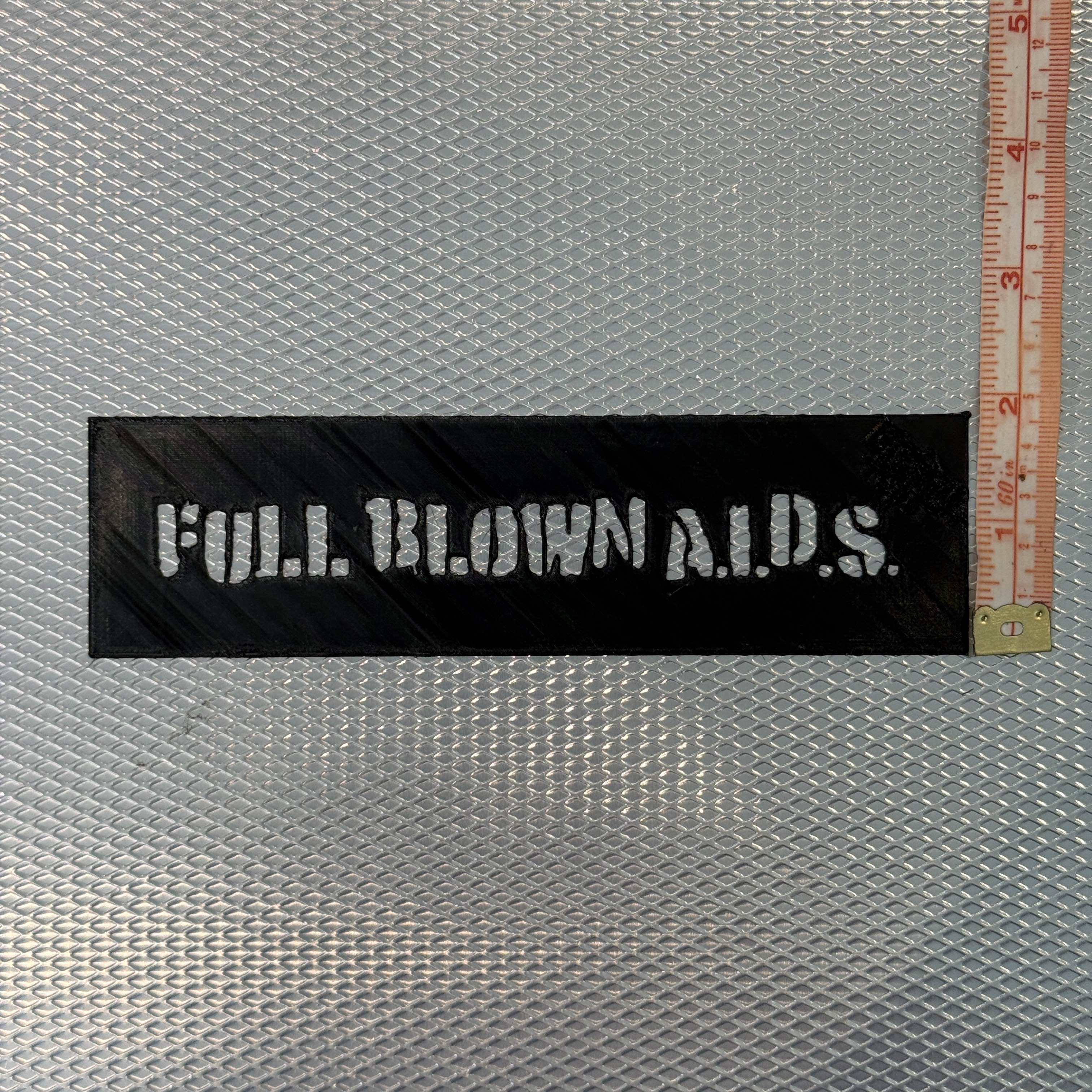 Full Blown AIDS Logo Stencil