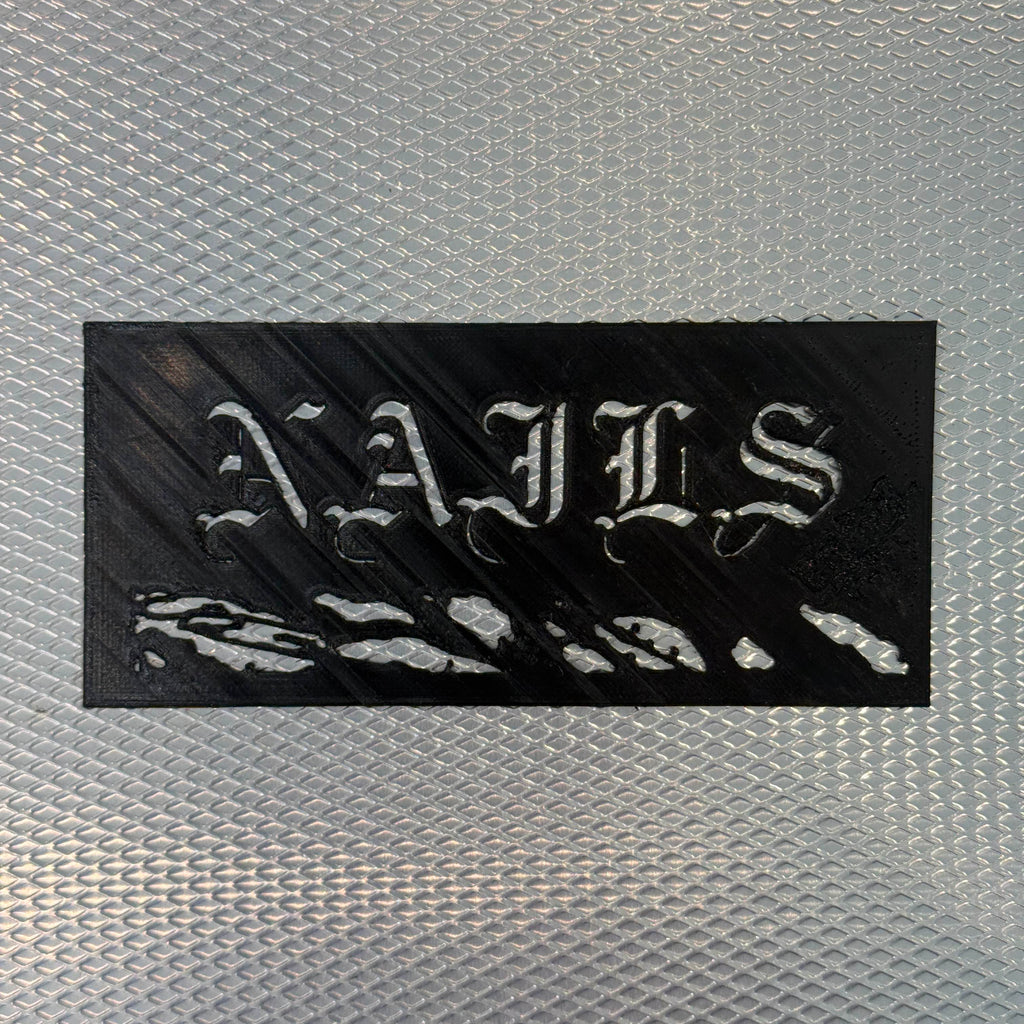 Nails Unsilent Death Stencil