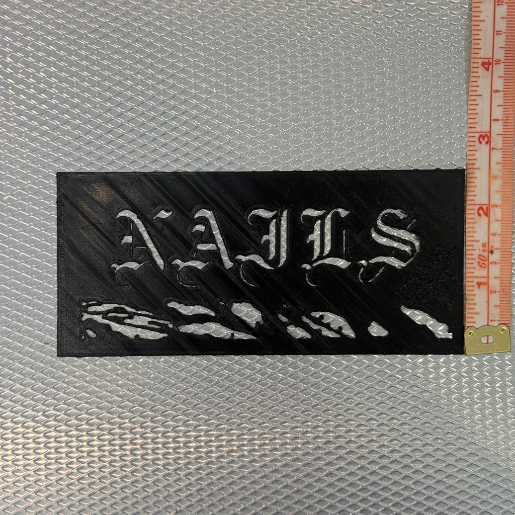 Nails Unsilent Death Stencil