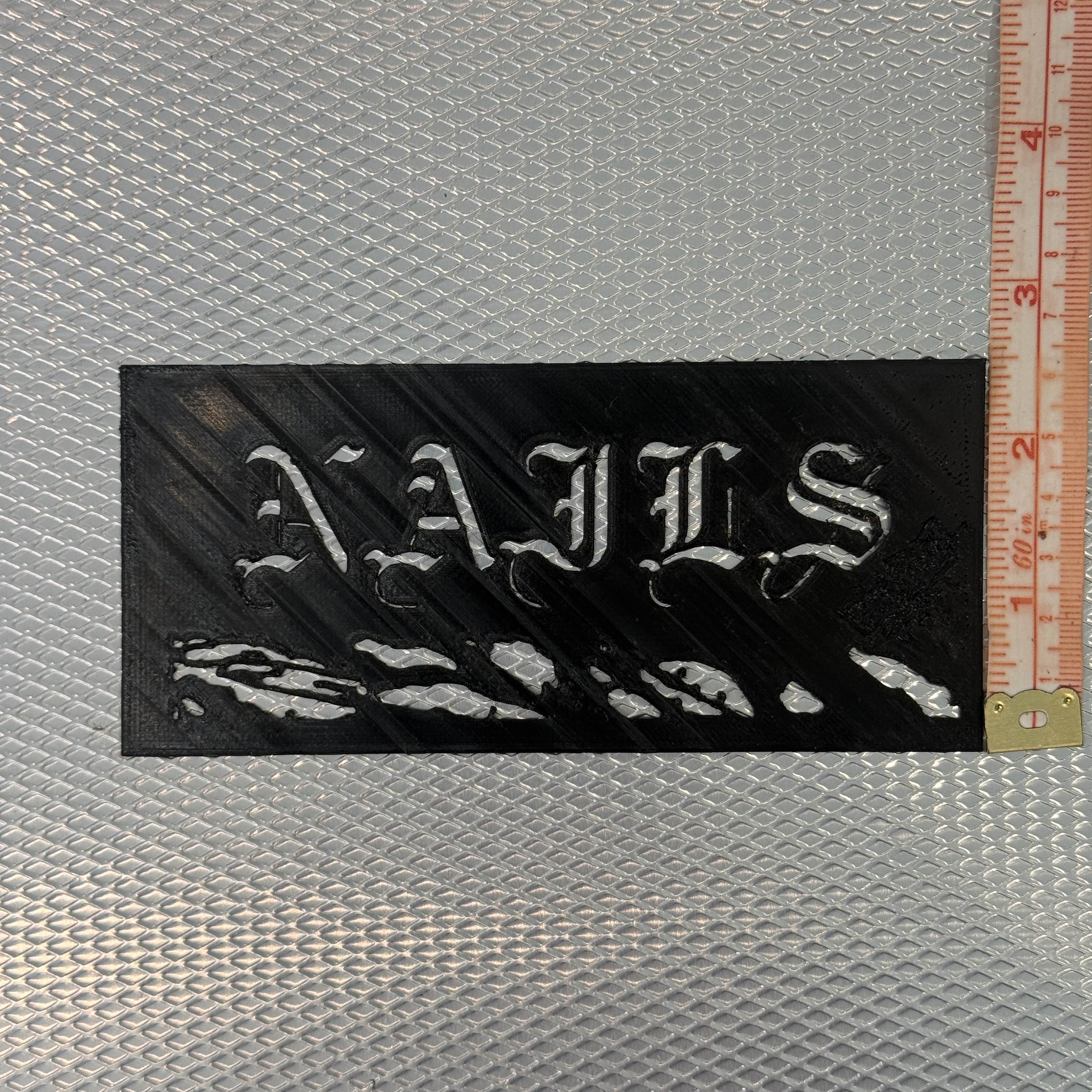 Nails Unsilent Death Stencil
