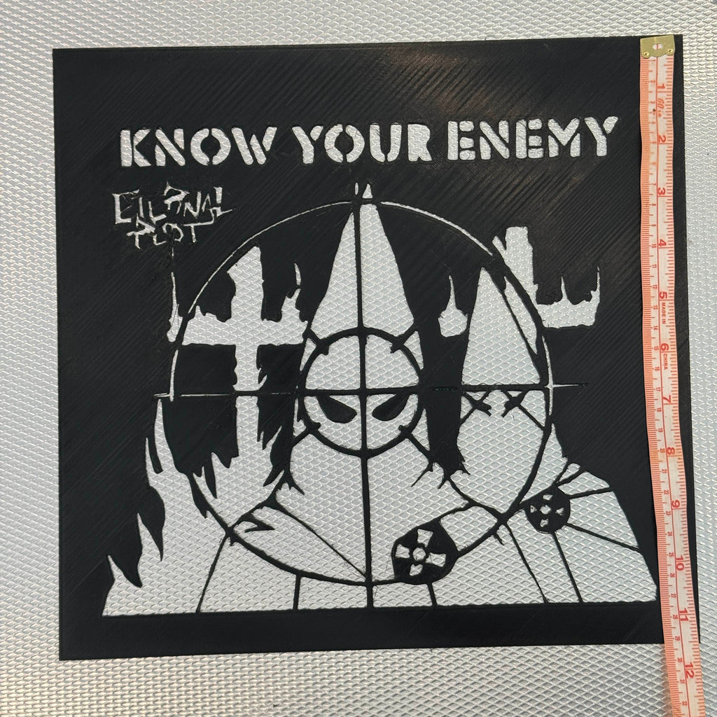 "Know Your Enemy" Anti KKK Stencil