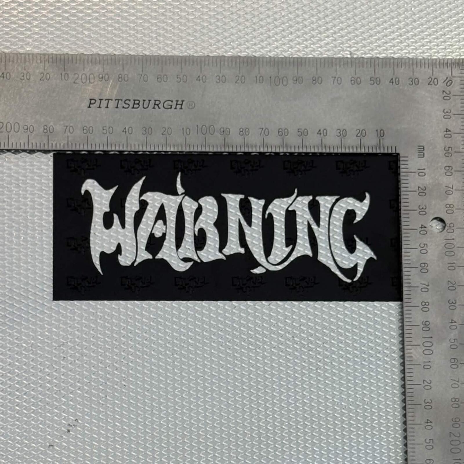 Warning Logo Stencil